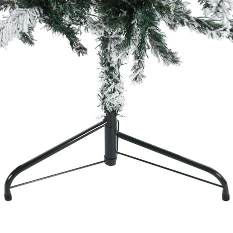 Kunstkerstboom half met sneeuw smal 180 cm 8