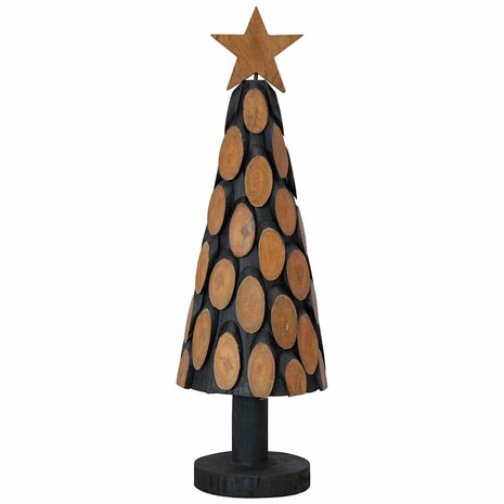Kerstboom met standaard Bruin 61 cm Massief teakhout 4