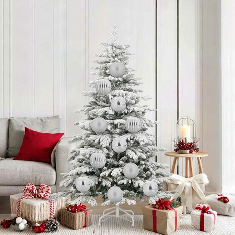 Kerstbal set XL 9 pcs Zilver Kunststof 1