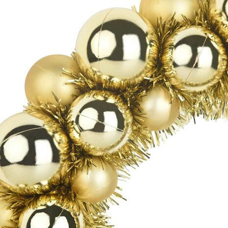 Kerstbal Kransen 2 pcs Goud 33 x 33 x 7 cm Polystyreen 6