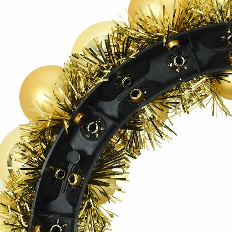 Kerstbal Kransen 2 pcs Goud 33 x 33 x 7 cm Polystyreen 7