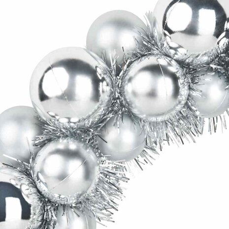 Kerstbal Kransen 2 pcs Zilver 33 x 33 x 7 cm Polystyreen 6