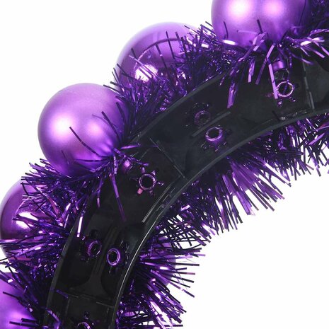 Kerstbal Kransen 2 pcs Lila 33 x 33 x 7 cm Polystyreen 7