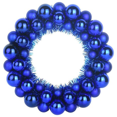 Kerstbal Kransen 2 pcs Blauw 33 x 33 x 7 cm Polystyreen 4