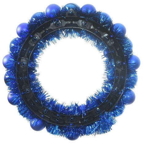 Kerstbal Kransen 2 pcs Blauw 33 x 33 x 7 cm Polystyreen 5
