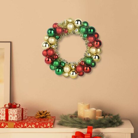 Kerstbal Kransen 2 pcs Multikleur 33 x 33 x 7 cm Polystyreen 1