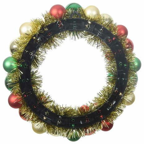 Kerstbal Kransen 2 pcs Multikleur 33 x 33 x 7 cm Polystyreen 5