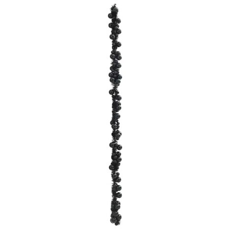 Kerstbal Guirlande Zwart 186 cm Polystyreen 4
