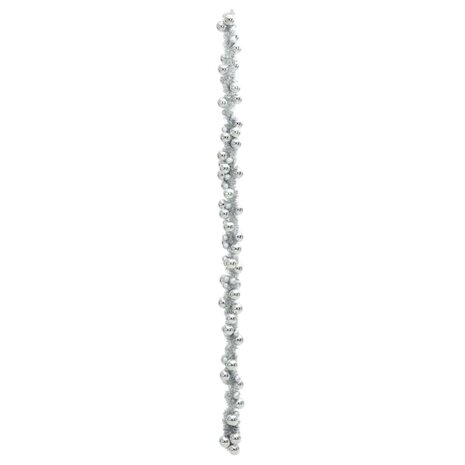 Kerstbal Guirlande Zilver 186 cm Polystyreen 4