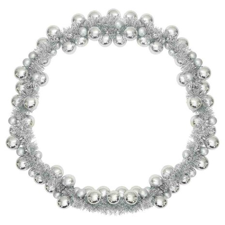 Kerstbal Guirlande Zilver 186 cm Polystyreen 5