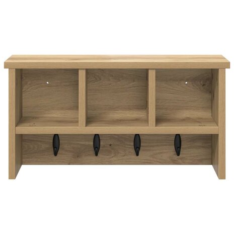 Wandgemonteerde kapstok met plank Artisan Eiken 50 x 16 x 26 cm 5