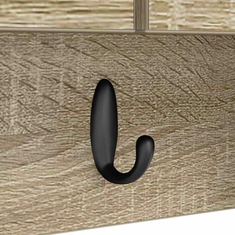 Wandgemonteerde kapstok met plank Sonoma Eiken 50 x 20 x 30 cm 10