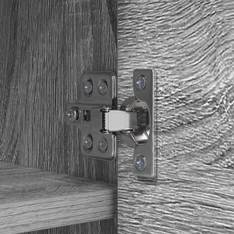 Wandgemonteerde kapstok met plank Grijs Sonoma 50 x 20 x 30 cm 11