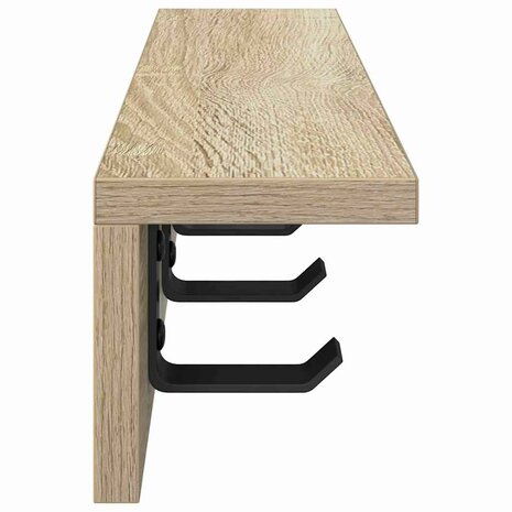 Wandgemonteerde kapstok Sonoma Eiken 40 x 10,5 x 10,5 cm 6