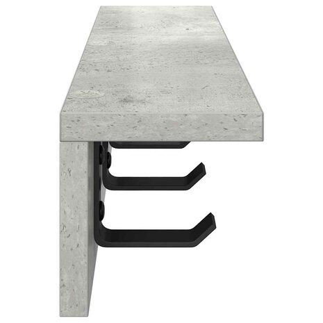 Wandgemonteerde kapstok Beton Grijs 40 x 10,5 x 10,5 cm 6