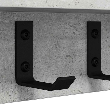 Wandgemonteerde kapstok Beton Grijs 40 x 10,5 x 10,5 cm 9