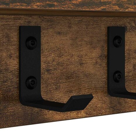 Wandgemonteerde kapstok Gerookt eiken 40 x 10,5 x 10,5 cm 9