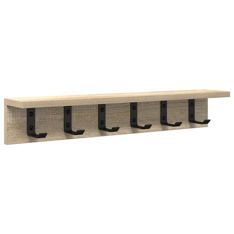 Wandgemonteerde kapstok Sonoma Eiken 60 x 10,5 x 10,5 cm 2