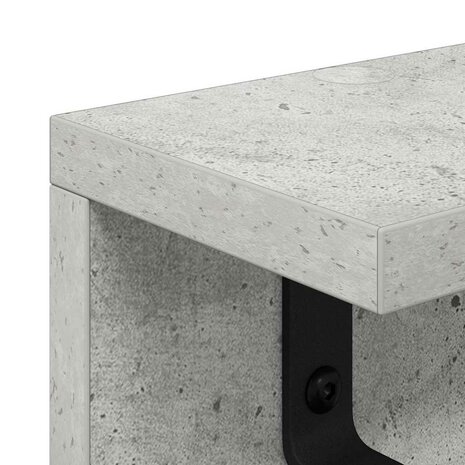 Wandgemonteerde kapstok Beton Grijs 60 x 10,5 x 10,5 cm 8