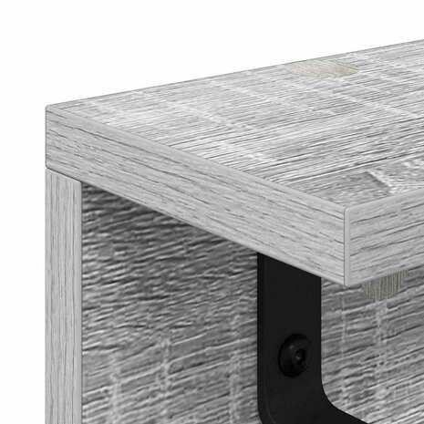 Wandgemonteerde kapstok Grijs Sonoma 60 x 10,5 x 10,5 cm 8