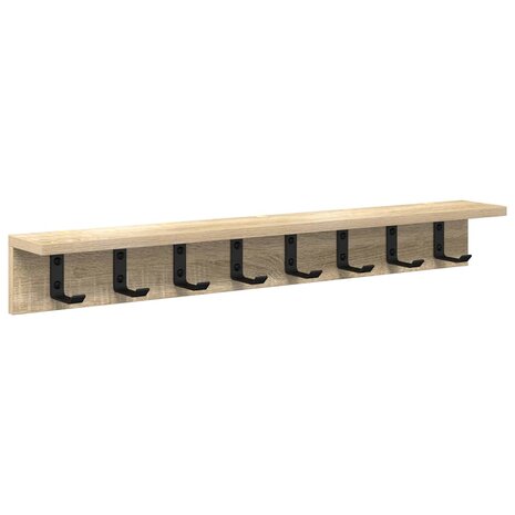 Wandgemonteerde kapstok Sonoma Eiken 80 x 10,5 x 10,5 cm 2