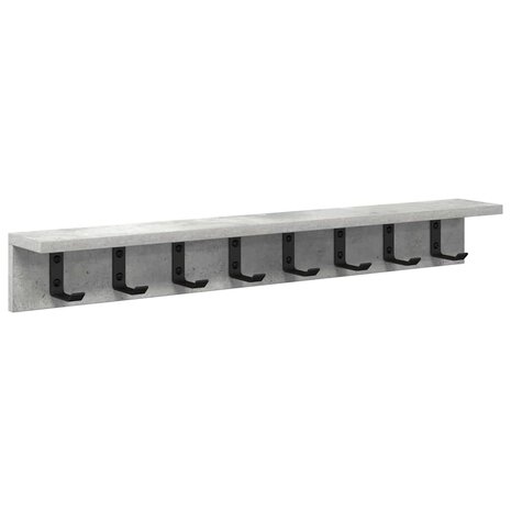 Wandgemonteerde kapstok Beton Grijs 80 x 10,5 x 10,5 cm 2