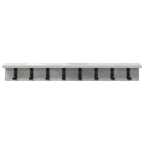 Wandgemonteerde kapstok Beton Grijs 80 x 10,5 x 10,5 cm 5