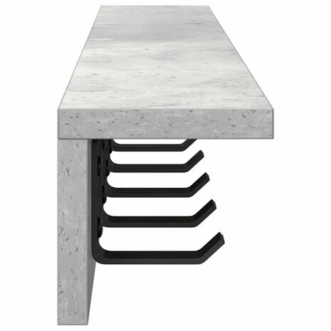 Wandgemonteerde kapstok Beton Grijs 80 x 10,5 x 10,5 cm 6