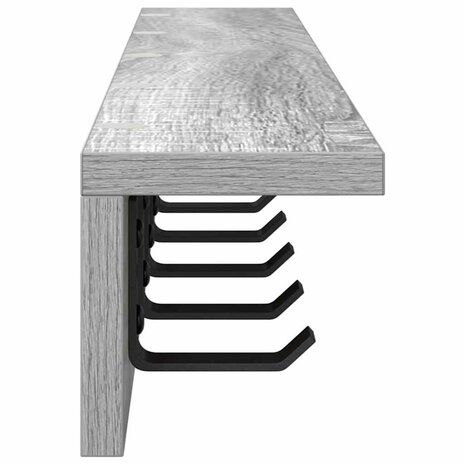 Wandgemonteerde kapstok Grijs Sonoma 80 x 10,5 x 10,5 cm 6