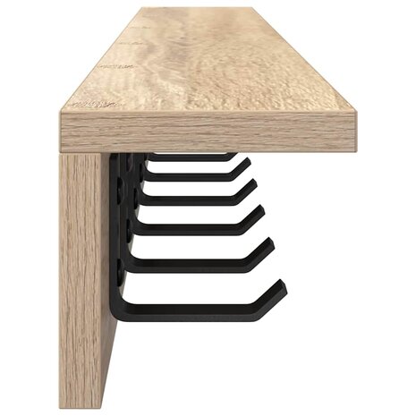 Wandgemonteerde kapstok Sonoma Eiken 100 x 10,5 x 10,5 cm 6