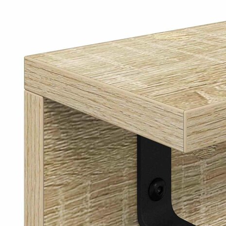 Wandgemonteerde kapstok Sonoma Eiken 100 x 10,5 x 10,5 cm 8