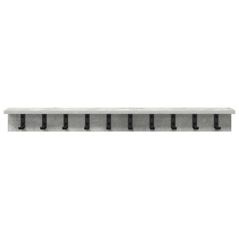 Wandgemonteerde kapstok Beton Grijs 100 x 10,5 x 10,5 cm 5