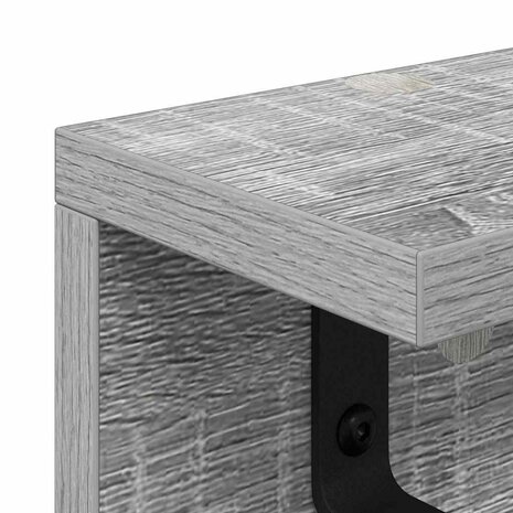 Wandgemonteerde kapstok Grijs Sonoma 100 x 10,5 x 10,5 cm 8