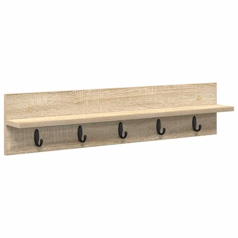 Wandgemonteerde kapstok Sonoma Eiken 80 x 10,5 x 18 cm 2