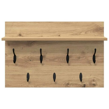 Wandgemonteerde kapstok met plank Artisan Eiken 60 x 40 x 12 cm 5