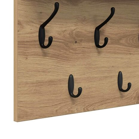 Wandgemonteerde kapstok met plank Artisan Eiken 60 x 40 x 12 cm 8