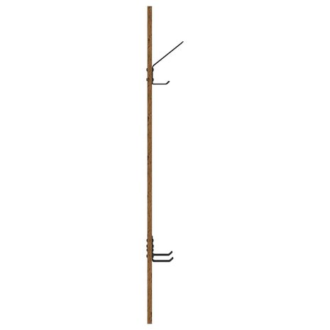 Wandgemonteerde kapstok Oudhout 20 x 1,5 x 100 cm Bewerkt hout 6