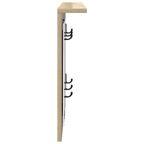 Wandgemonteerde kapstok met plank Sonoma eiken 85 x 10 x 45 cm 6