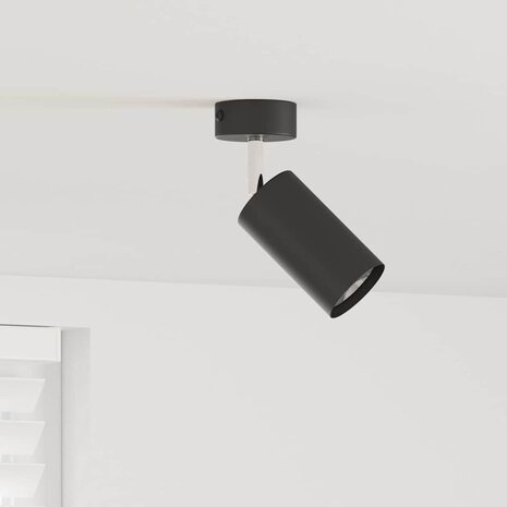 Plafondspot Zwart 6 x 6 x 16 cm Metaal 1