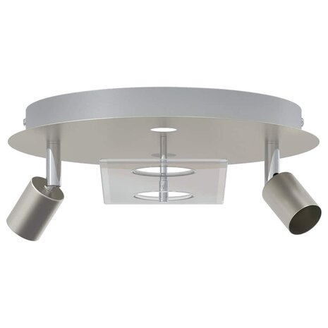 Plafondspot Nikkel 29 x 29 x 11 cm Staal en Glas 2
