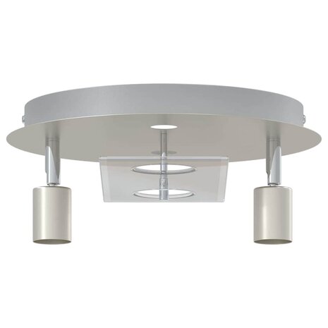 Plafondspot Nikkel 29 x 29 x 11 cm Staal en Glas 6
