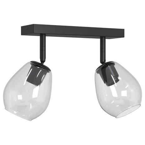 Plafondspot Zwart 33 x 13 x 26 cm Glas en Metaal 2