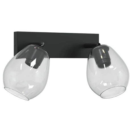 Plafondspot Zwart 33 x 13 x 26 cm Glas en Metaal 5