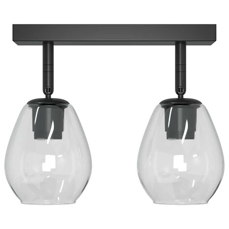 Plafondspot Zwart 33 x 13 x 26 cm Glas en Metaal 6