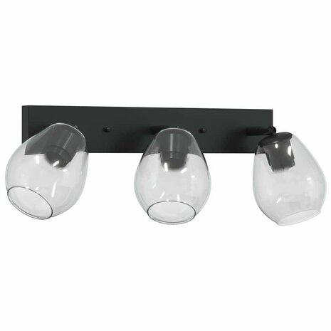 Plafondspot Zwart 54 x 13 x 26 cm Glas en Metaal 5