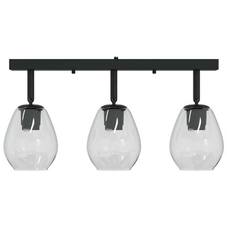 Plafondspot Zwart 54 x 13 x 26 cm Glas en Metaal 6