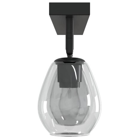Plafondspot Zwart 73.5 x 13 x 26 cm Glas en Metaal 7