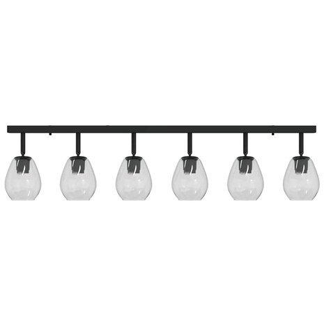 Plafondspot Zwart 110,5 x 13 x 26 cm Glas en Metaal 6