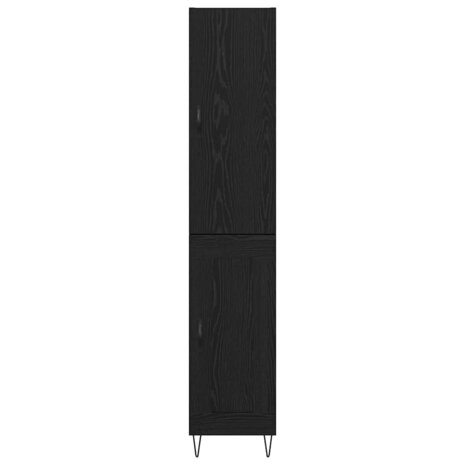 Highboard Zwart Eiken 34,5 x 34 x 90 cm Bewerkt hout 8