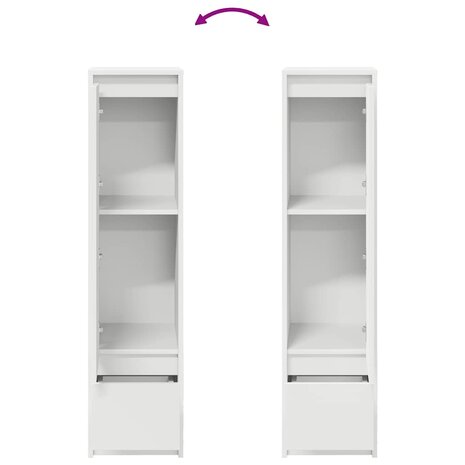 Highboard 29,5x34x119,5 cm spaanplaat wit 9